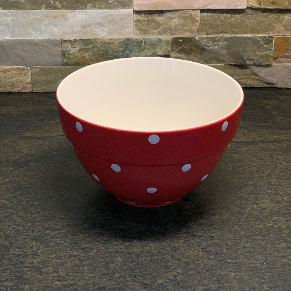 SPODE | Baking Days Bowl | Red with White Polka Dots